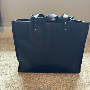 Classic Black Structured Tote Bag